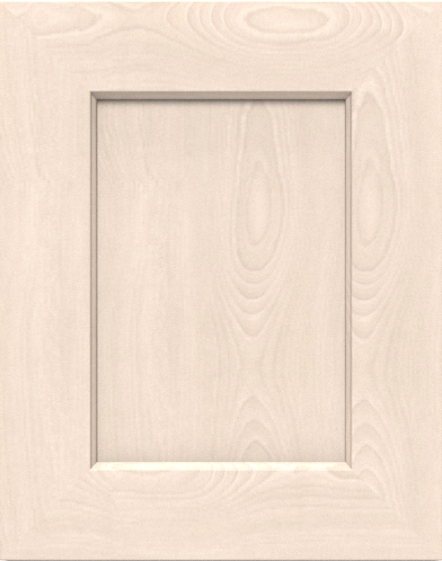 Raw Wood finish on a Miter Shaker-Style cabinet door.